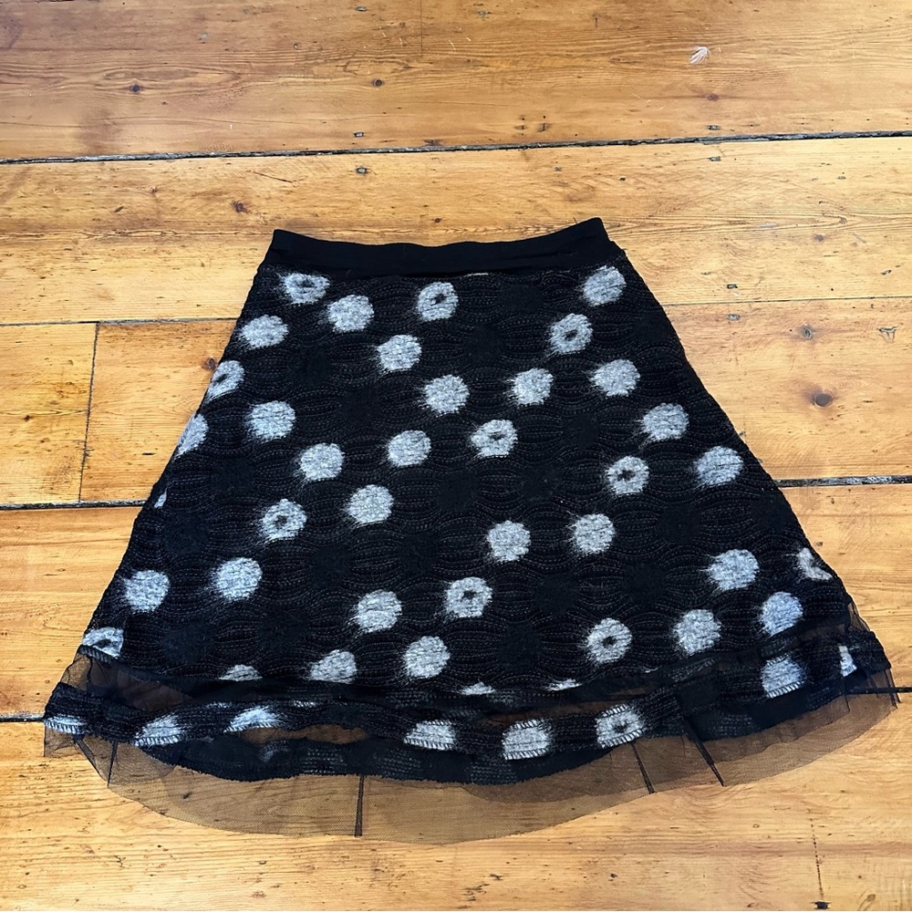 Polka Dot Wool Blend skirt